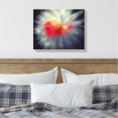 Dahlia Bloem Zwart-wit Gedeeltelijk Canvas Afdruk (Insitu (Slaapkamer))