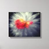 Dahlia Bloem Zwart-wit Gedeeltelijk Canvas Afdruk (Voorkant)