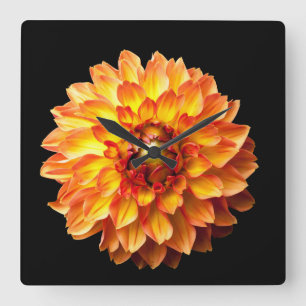 Dahlia bloembloem vierkante klok