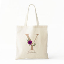 Dahlia bloemboeket rozegoud monogram letter Y