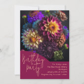 Dahlia Bloemboeket Verjaardagsfeest Kaart (Voorkant)