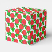 Dahlia bloemen diep rood bedankdoosjes (Achterkant)