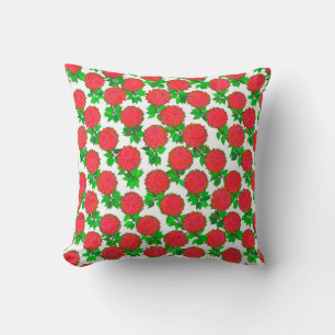 Dahlia bloemen diep rood kussen