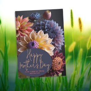 Dahlia Bloemen Gelukkige Moederdag Kaart