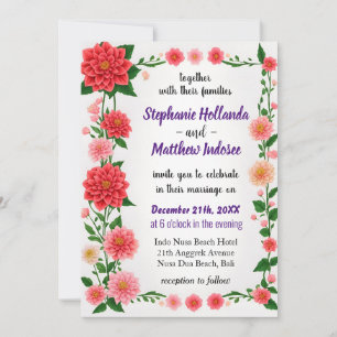 Dahlia Bloemen in het wandtapijt van Liefde en Een Kaart