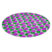 Dahlia bloemen in violet en orchidee snijplank (Hoek)