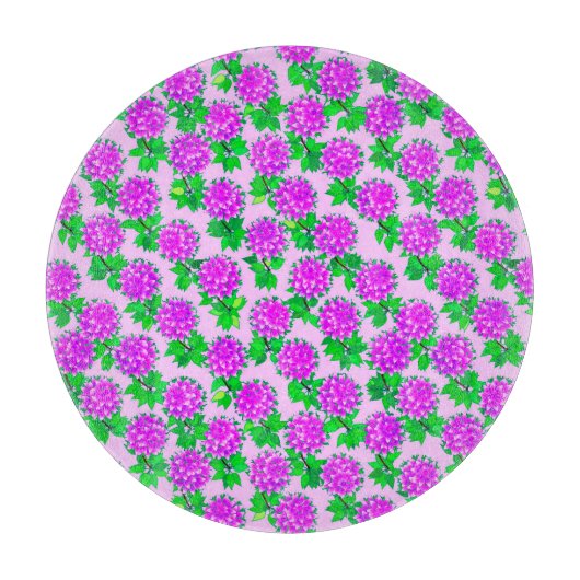 Dahlia bloemen in violet en orchidee snijplank (Voorkant)