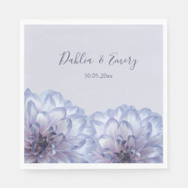 Dahlia bloemen lila blauw bloemen bruiloft servett servet