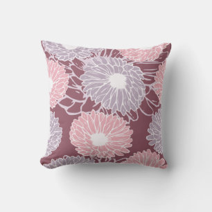 Dahlia bloemen naadloos patroon kussen