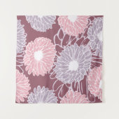 Dahlia bloemen naadloze patroonwerende kussen wandkleed (Voorkant (horizontaal))