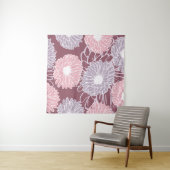 Dahlia bloemen naadloze patroonwerende kussen wandkleed (In Situ (horizontaal))