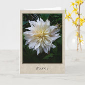 Dahlia - Bloemen serie Kaart (Gele Bloem)