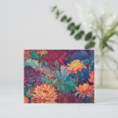 Dahlia Bloemen Tapestry Briefkaart (Staand voorkant)