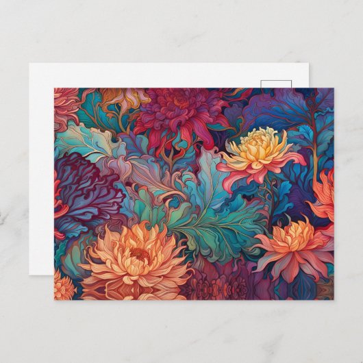 Dahlia Bloemen Tapestry Briefkaart (Voorkant / Achterkant)