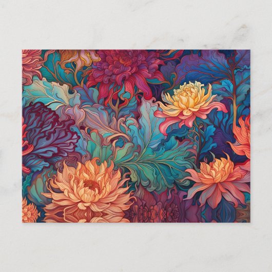 Dahlia Bloemen Tapestry Briefkaart (Voorkant)