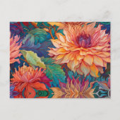 Dahlia Bloemen Tapestry Briefkaart (Voorkant)