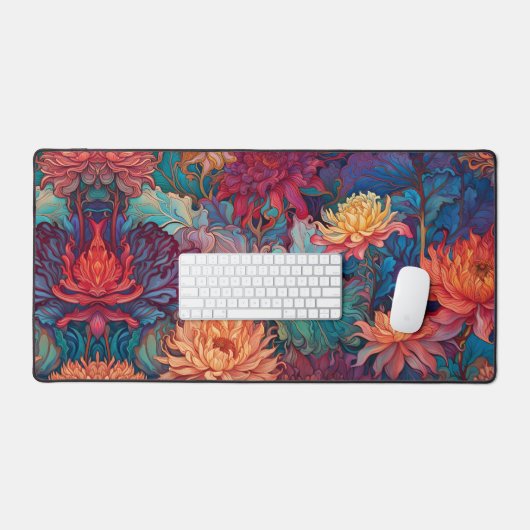 Dahlia Bloemen Tapestry Bureaumat (Keyboard & Muis)