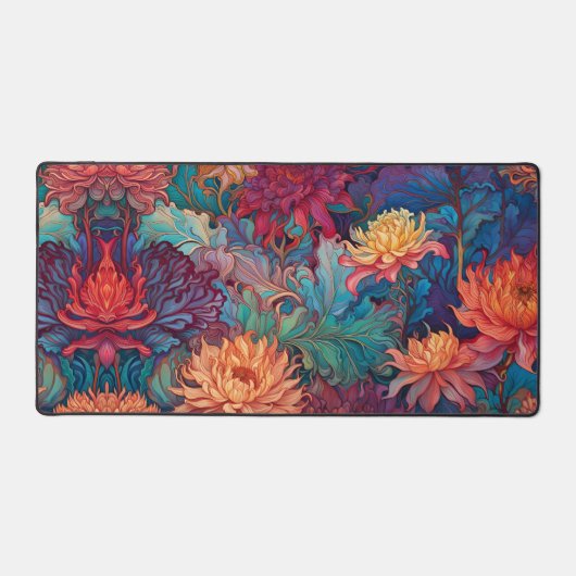 Dahlia Bloemen Tapestry Bureaumat (Voorkant)