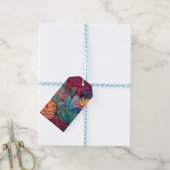 Dahlia Bloemen Tapestry Cadeaulabel (Met Touw)