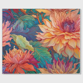 Dahlia Bloemen Tapestry Cadeaupapier (Vlak)