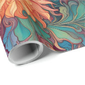 Dahlia Bloemen Tapestry Cadeaupapier (Rol Hoek)