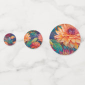 Dahlia Bloemen Tapestry Confetti (Achterkanten)