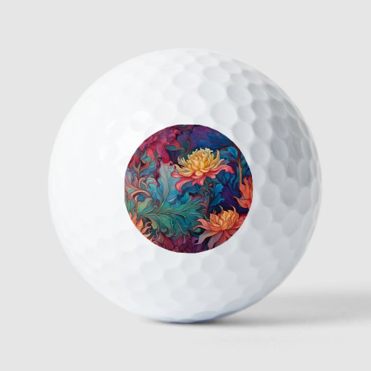 Dahlia Bloemen Tapestry Golfballen (Voorkant)