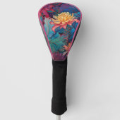 Dahlia Bloemen Tapestry Golfheadcover (Voorkant)