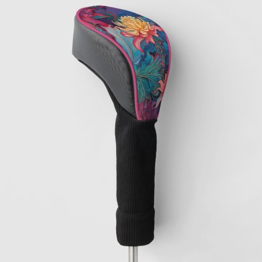 Dahlia Bloemen Tapestry Golfheadcover (Schuin)