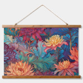 Dahlia Bloemen Tapestry Hangend Wandkleed (Voorkant)