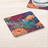 Dahlia Bloemen Tapestry Kartonnen Onderzetters (Schuin)