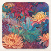 Dahlia Bloemen Tapestry Kartonnen Onderzetters (Voorkant)