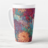 Dahlia Bloemen Tapestry Latte Mok (Linkerhoek)