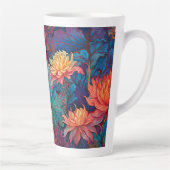 Dahlia Bloemen Tapestry Latte Mok (Rechts)