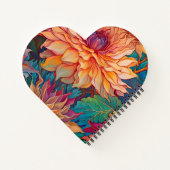 Dahlia Bloemen Tapestry Notitieboek (Achterkant)