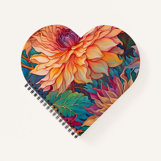 Dahlia Bloemen Tapestry Notitieboek (Voorkant)