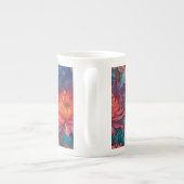 Dahlia Bloemen Tapestry Porselein Kop (Achterkant)