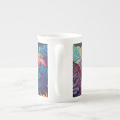 Dahlia Bloemen Tapestry Porselein Kop (Achterkant)