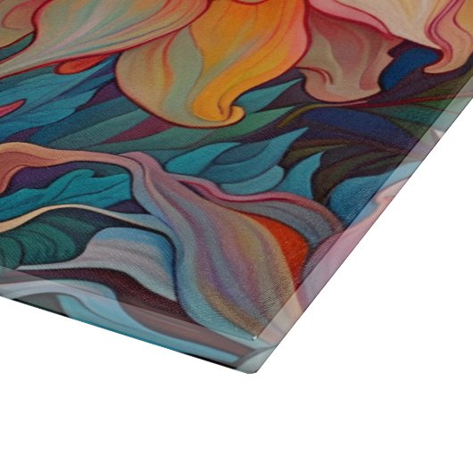 Dahlia Bloemen Tapestry Snijplank (Hoek)