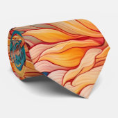 Dahlia Bloemen Tapestry Stropdas (Opgerold)