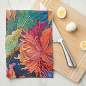 Dahlia Bloemen Tapestry Theedoek (Quarter Fold)