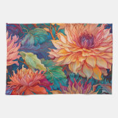 Dahlia Bloemen Tapestry Theedoek (Horizontaal)