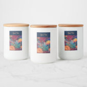 Dahlia Bloemen Tapestry Voedselcontainer Etiket (Flessen)