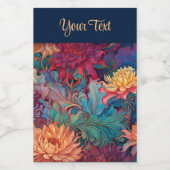 Dahlia Bloemen Tapestry Voedselcontainer Etiket (Enkel label)