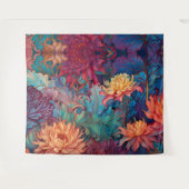Dahlia Bloemen Tapestry Wandkleed (Voorkant (horizontaal))