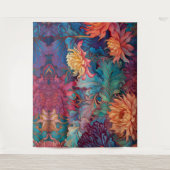 Dahlia Bloemen Tapestry Wandkleed (Voorkant)