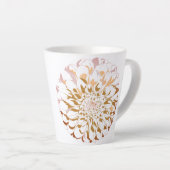 Dahlia bloemenbeker latte mok (Rechterhoek)