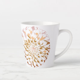 Dahlia bloemenbeker latte mok