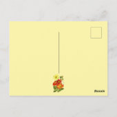  Dahlia Bloemengeel Sinaasappel Verjaardag Briefkaart (Achterkant)