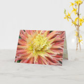 Dahlia Bloom Birthday Kaart (Gele Bloem)